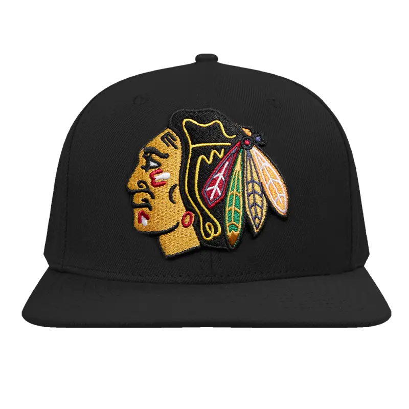 nhl chicago blackhawks script tail wool snapback hat black